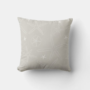 Coussin Lot de mer gris et Dollar de sable