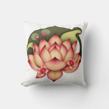 Lotus Art Nouveau avec nénuphars