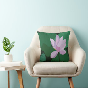 Coussin Lotus rose