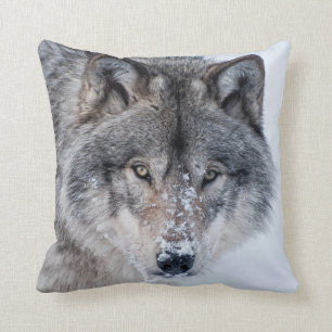 Coussin Loup de bois