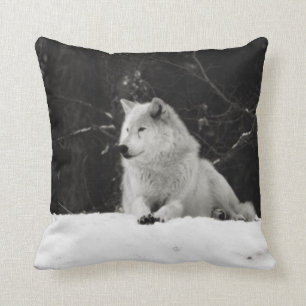 Coussin Loup de Neige