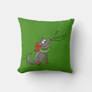 Coussin Loup Noël Funny Mignonnes Enfants
