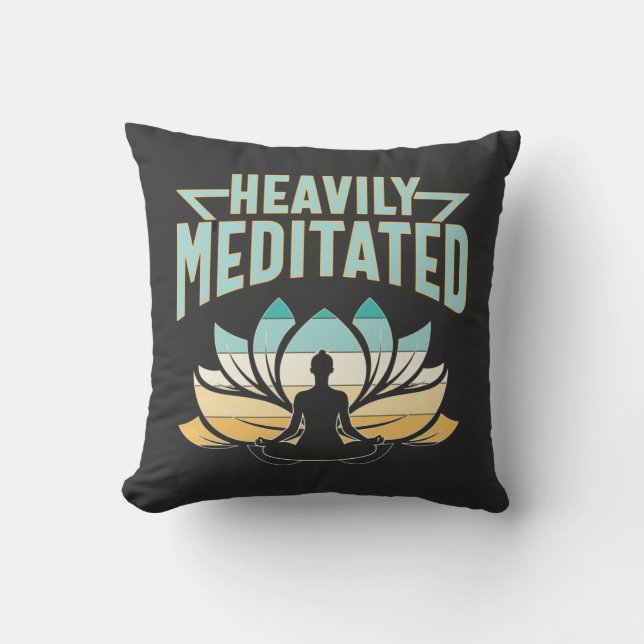 Coussin Lourdement Méditée - Yoga (Recto)