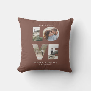 Coussin Love 4 photo simple moderne cadeau personnalisé