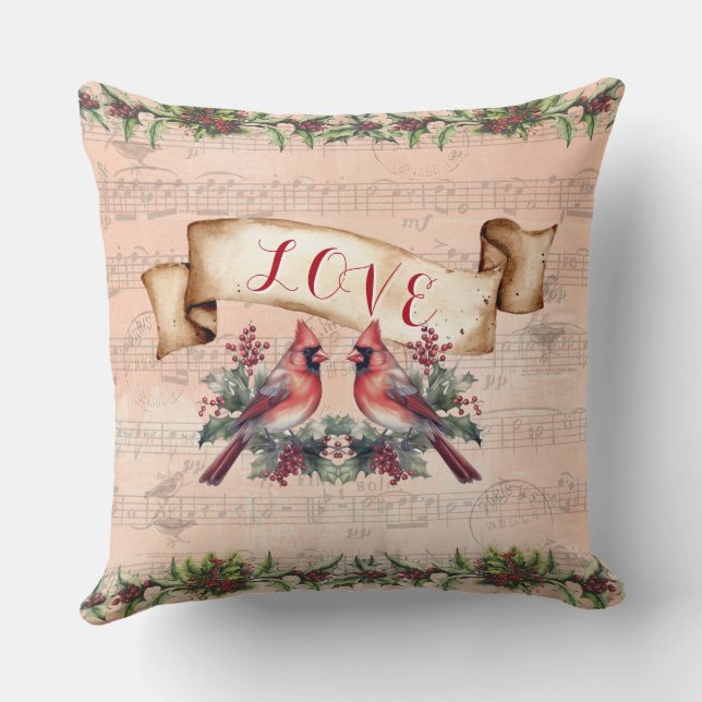Coussin Love, Bells, Music & Paris Postmark (Verso)
