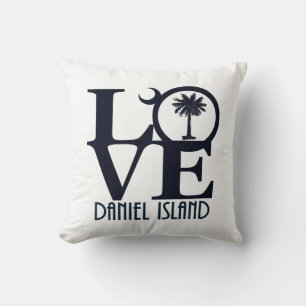 Coussin LOVE Daniel Island Caroline du Sud