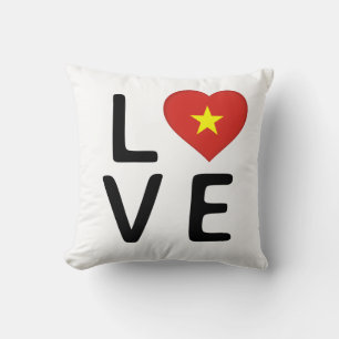 Coussin Love - drapeau du Vietnam