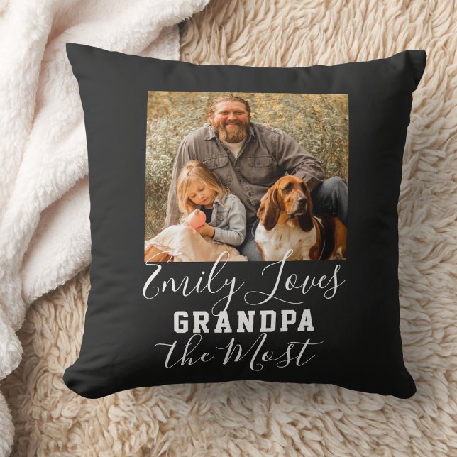 Coussin LOVE GRANDPA LA Fête des pères LA PLUS personnalis (Créateur téléchargé)