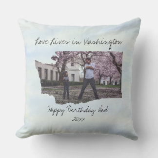 Coussin Love Lives In Washington State Formé Photo