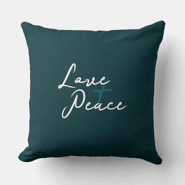 Coussin Love & Peace Accent Pillow (Recto)