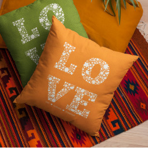 Coussin "LOVE You, Always, Forever" Bright Orange Love