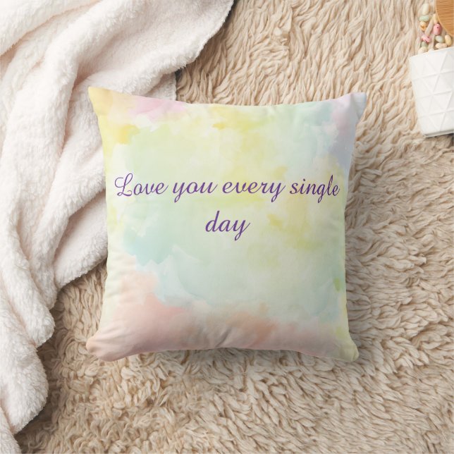 Coussin Love You Every Single Day Decorative Pillow (Couverture)