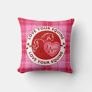 Coussin Love Your Equine Throw Pillow