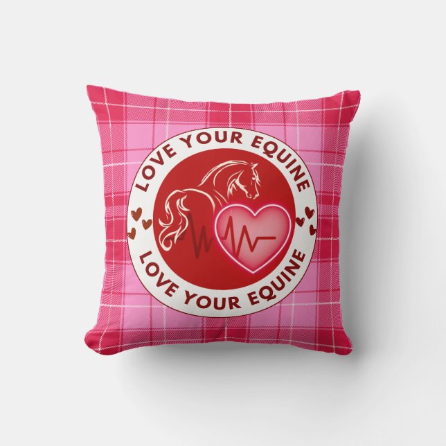 Coussin Love Your Equine Throw Pillow (Recto)