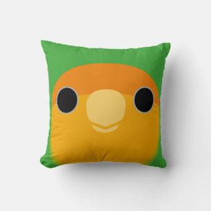 Coussin Lovebird à tête blanche (à face orange)