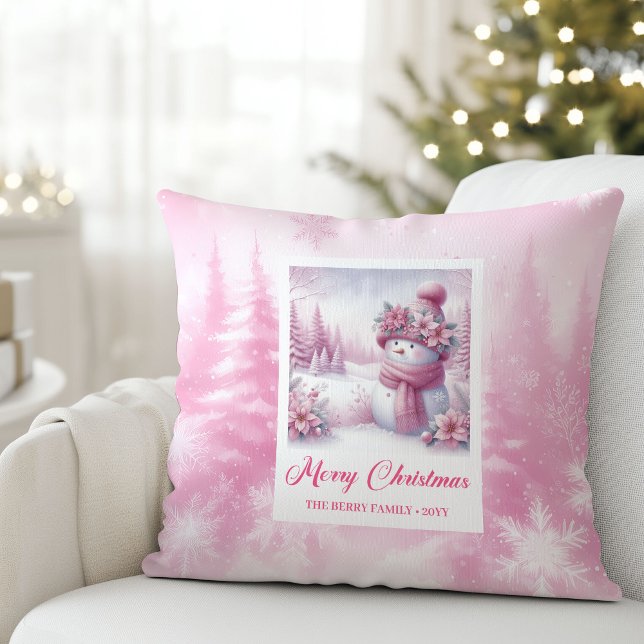 Coussin Lovely Pinkmas Winter Forest Kids Holiday Pillow (Lovely Pinkmas Winter Forest Kids Holiday Pillow

)