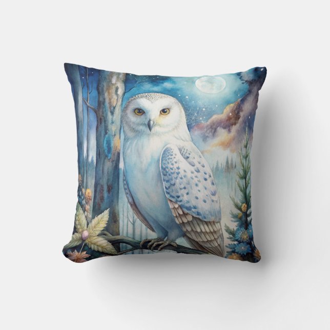 Coussin Lovely Snowy Owl (Recto)