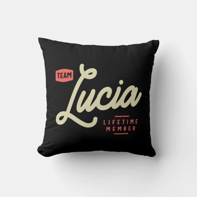 Coussin Lucia Nom Personnalisé Anniversaire Nom Lucia (Recto)