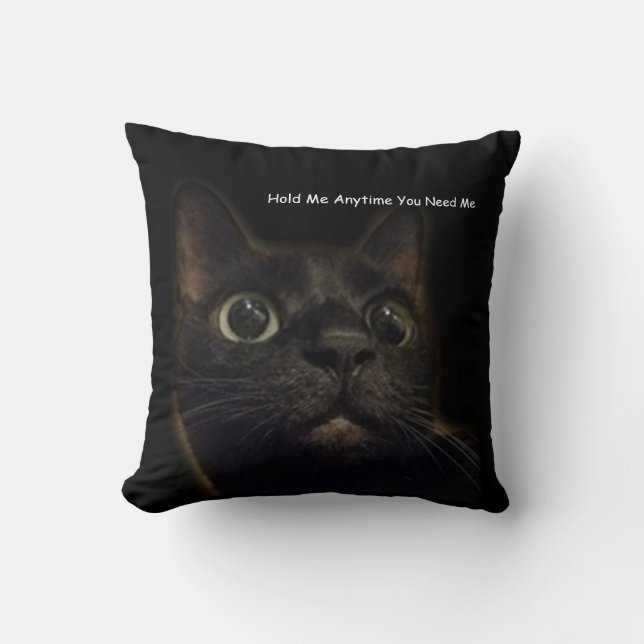 Coussin Lucky Black Cat Hug (Recto)