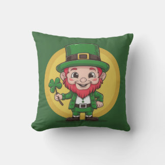 Coussin Lucky Leprechaun and Clover