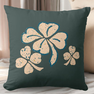 Coussin Lucky Shamrock Clover vert St Patrick`s Day