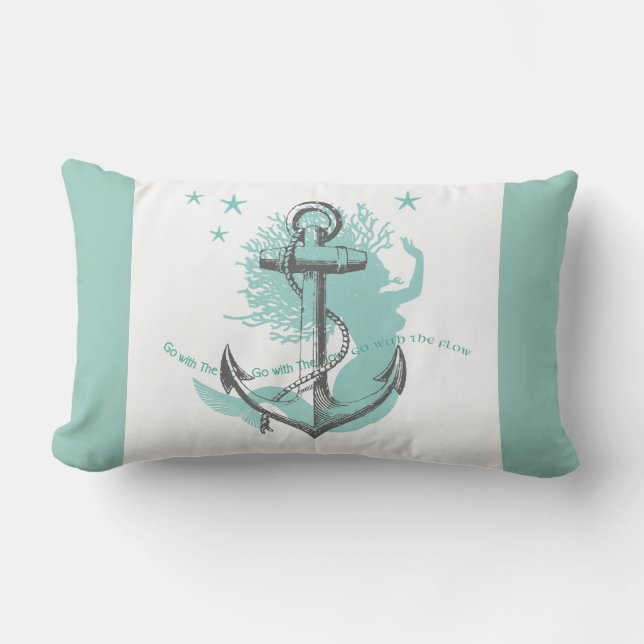Coussin Lumbar Ancre de sirène (Recto)