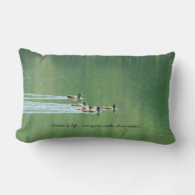 Coussin (lumbar) avec lac vert (Recto)