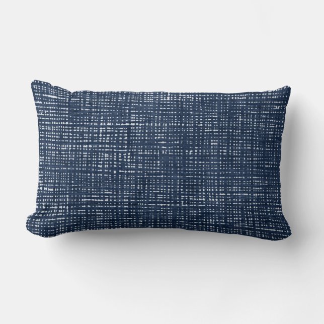 Coussin Lumbar bleu de la marine Indigo (Recto)