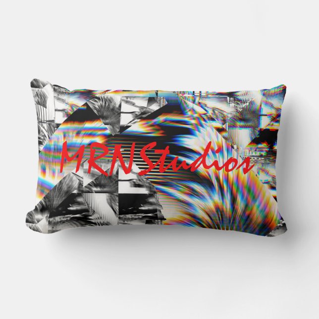 Coussin Lumbar d'attaque en arc-en-ciel (Recto)