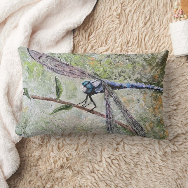Coussin Lumbar de libellules bleues (Couverture)