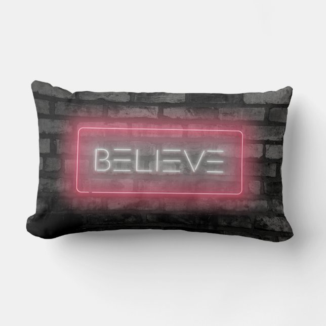Coussin Lumbar des signes Pink Neon (Recto)