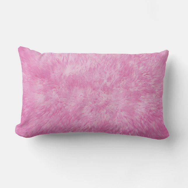 Coussin Lumbar Fur Rose (Recto)