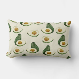 Coussin Lumbar Motif Avocado