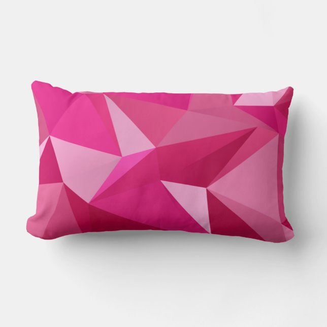 Coussin Lumbar rose multicolore (Recto)