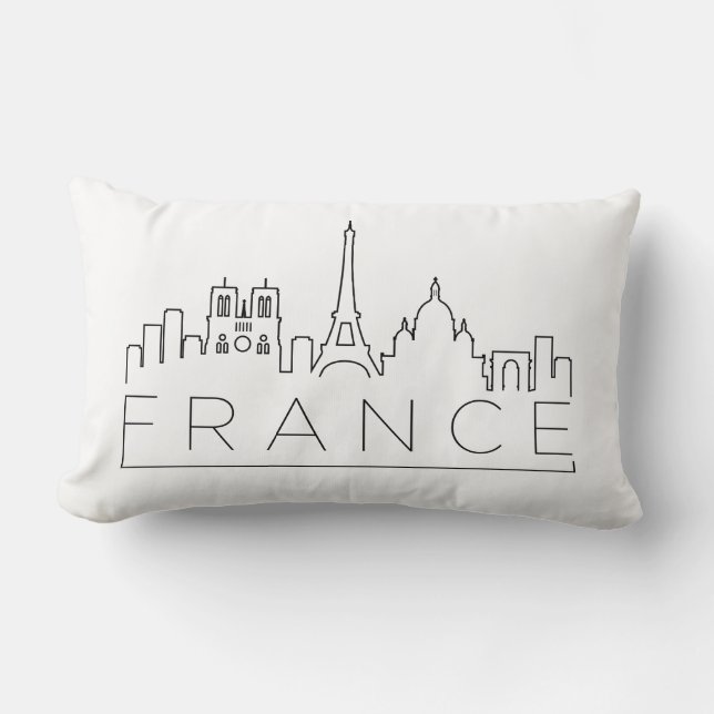 Coussin Lumbar Skyline France (Recto)