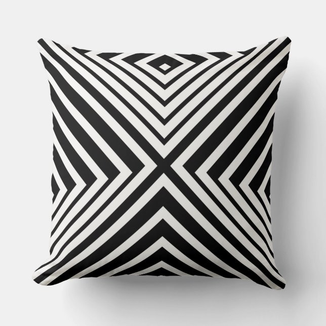 Coussin Lumière blanche et noire et Motif d'ombre - Oreill (Recto)