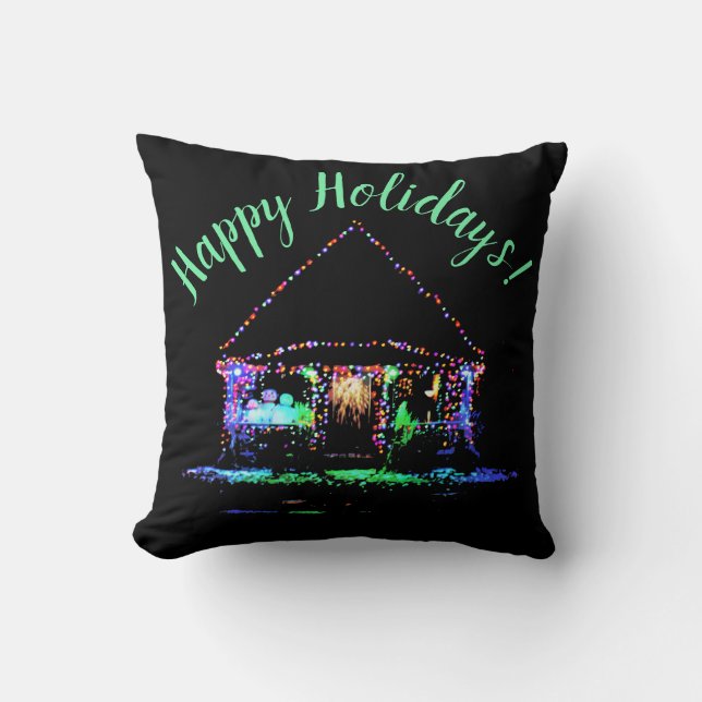 Coussin Lumière de la maison de Noël (Recto)