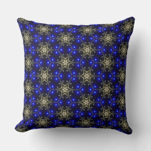 Coussin Lumières bleues derrière les étoiles beiges Lancer