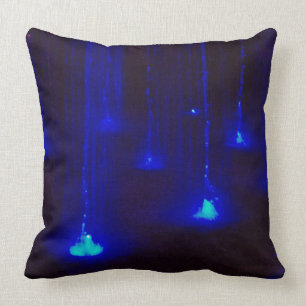 Coussin Lumières bleues lumineuses dans l'eau