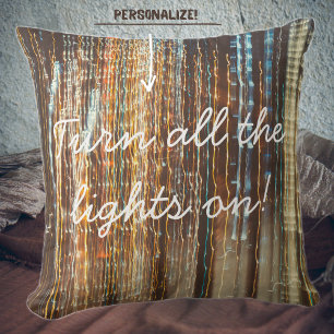 Coussin Lumières cosmiques rétro