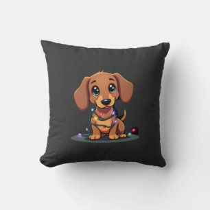 Coussin Lumières de Noël pour teckel (1)