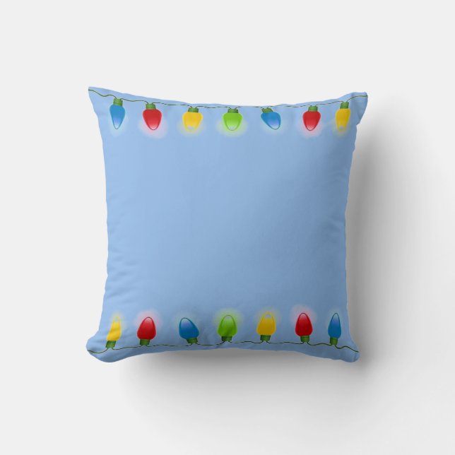 Coussin Lumières de Noël réversible (Recto)