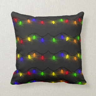 Coussin Lumières de Noël scintillantes