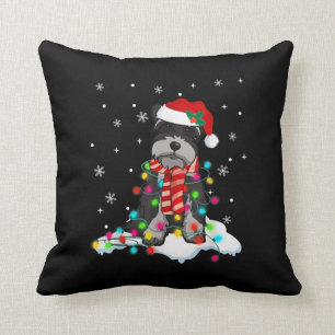 Coussin lumières schnautiques de Noël mignonnes avec cha