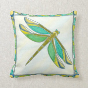 Coussin Lumineuse libellule Pastel par Vanna Lam