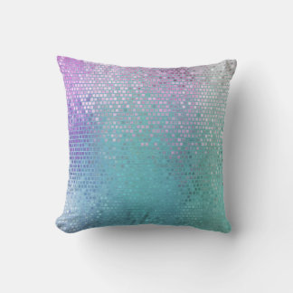 Coussin Lumineuse mosaïque Abstraite brillante multicolore