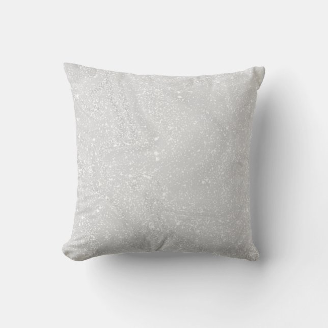 Coussin Lune blanche argentée Lune blanche Planète Jeter O (Recto)