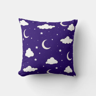 Coussin Lune et étoiles Ciel nocturne Lancer l'oreiller