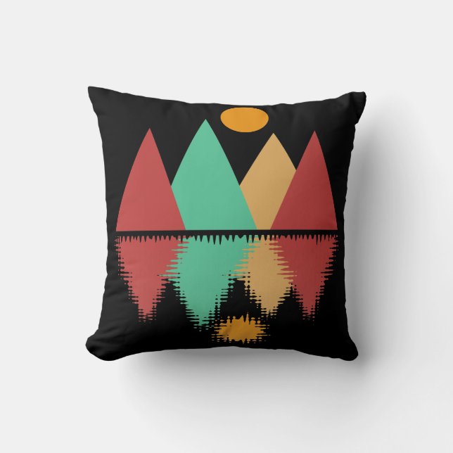 Coussin Lune sur quatre sommets #2 (Recto)