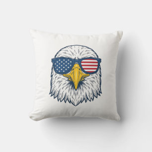 Coussin Lunettes de soleil aigle patriotique dessin vector
